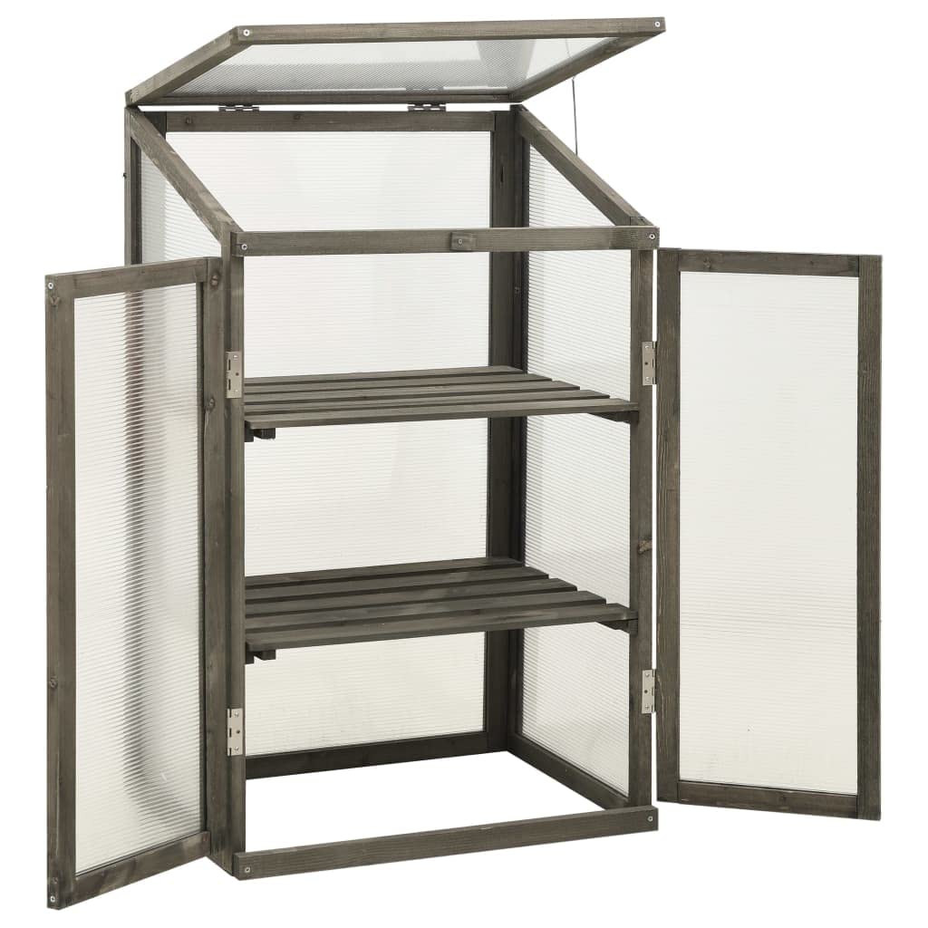 vidaXL Greenhouse for Plants - Cold Frame Garden Greenhouse for Patio, Backyard & Lawn | Outdoor Grow House with Firwood Frame | Perfect for Gardening, Seed Starting & Plant Protection