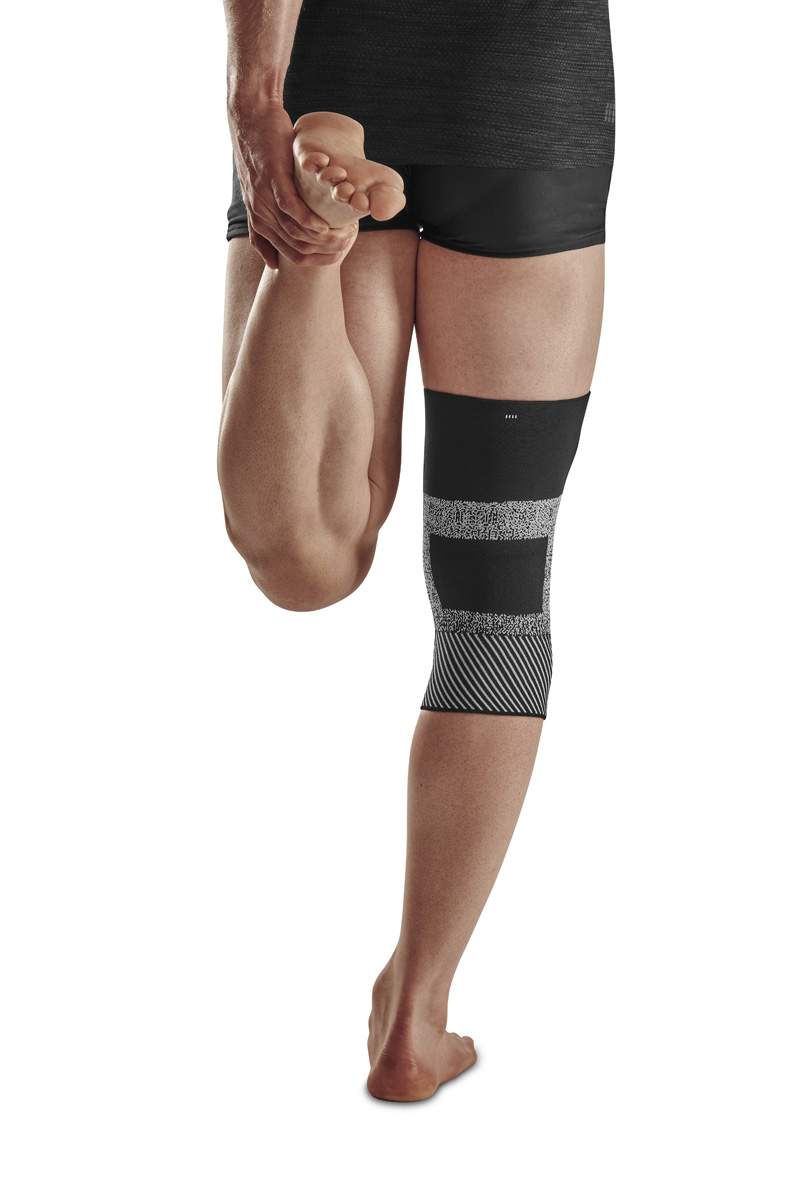 CEP Unisex Max Support Knee Sleeve - Black/White - Compression Support for Running, Weightlifting & Joint Pain Relief