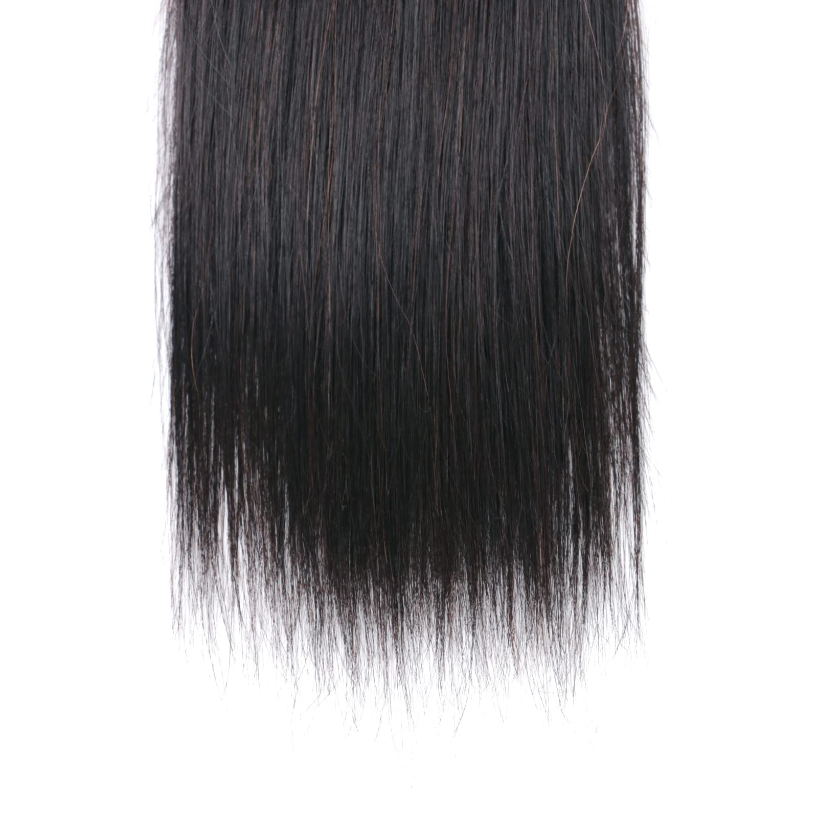 10 Inch Brazilian Virgin Human Hair Bundles - 100% Unprocessed Remy Straight Weave Extensions - Natural Black Color for Stunning Hair Transformations & Everyday Glamour