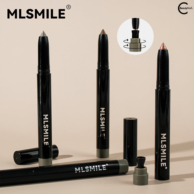 MLSMILE 8 Color Shimmer Eyeshadow Sticks - Long Lasting Waterproof Eye Makeup for Women, Easy to Apply Cream Eyeshadow for Day & Night Looks - Perfect for Parties, Weddings and Everyday Wear