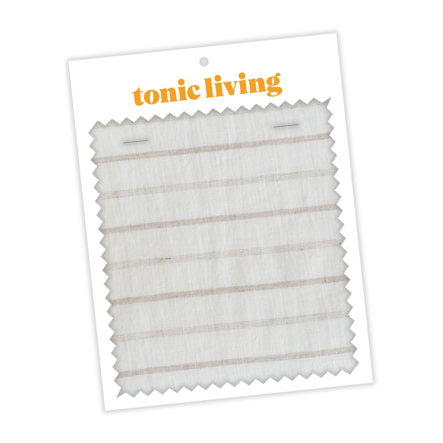 Fraser Stripe Natural Fabric Swatch - Premium Textile Samples for Upholstery, Curtains & DIY Home Decor Projects