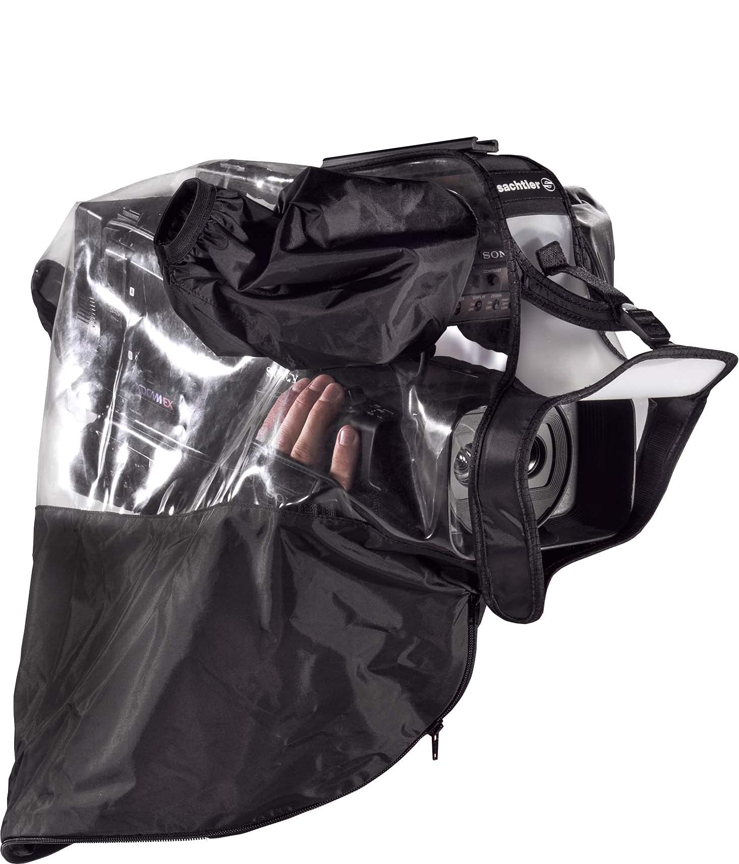 Sachtler Waterproof Rain Cover for Full-Size Broadcast Video Cameras - 81cm Transparent Professional Camera Protection for Outdoor Video Recording, Photography & Film Production - Ideal for Rainy Weather, Travel Vlogging & Field Reporting