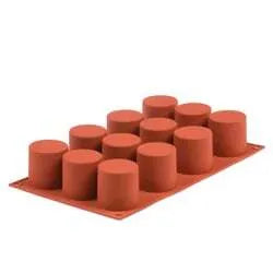Orange Non-Stick Tall Cylinder Baking Pan - Perfect for Cakes, Bread & Muffins | Durable & Easy Clean Bakeware for Home & Professional Kitchens