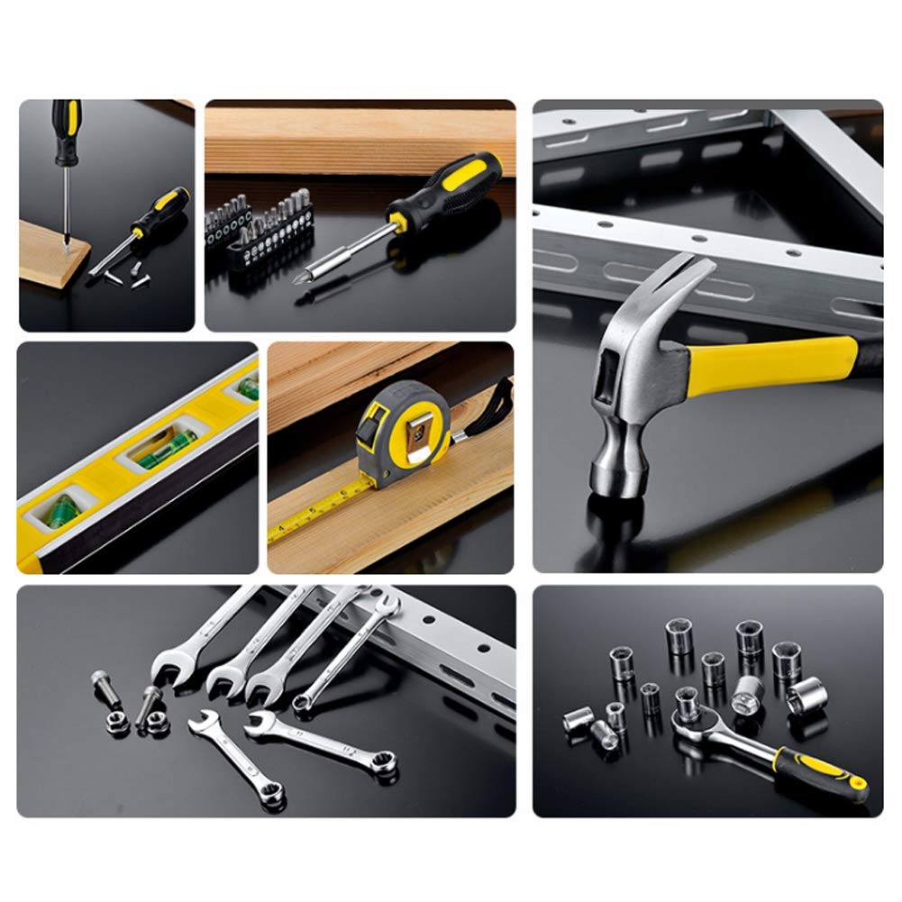 108Pcs Home Tool Kit - Carbon Steel Hand Tool Set with High Hardness for Household Repair, DIY Projects & Maintenance | Includes Storage Box | Perfect for Home Renovation, Car Repair & Emergency Fixes
