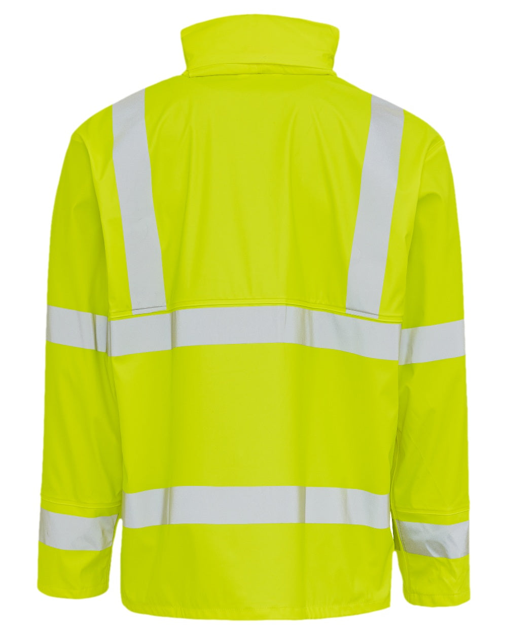 Elka Men's High Visibility Waterproof Rain Jacket - Reflective Dry Zone for Outdoor Work & Safety