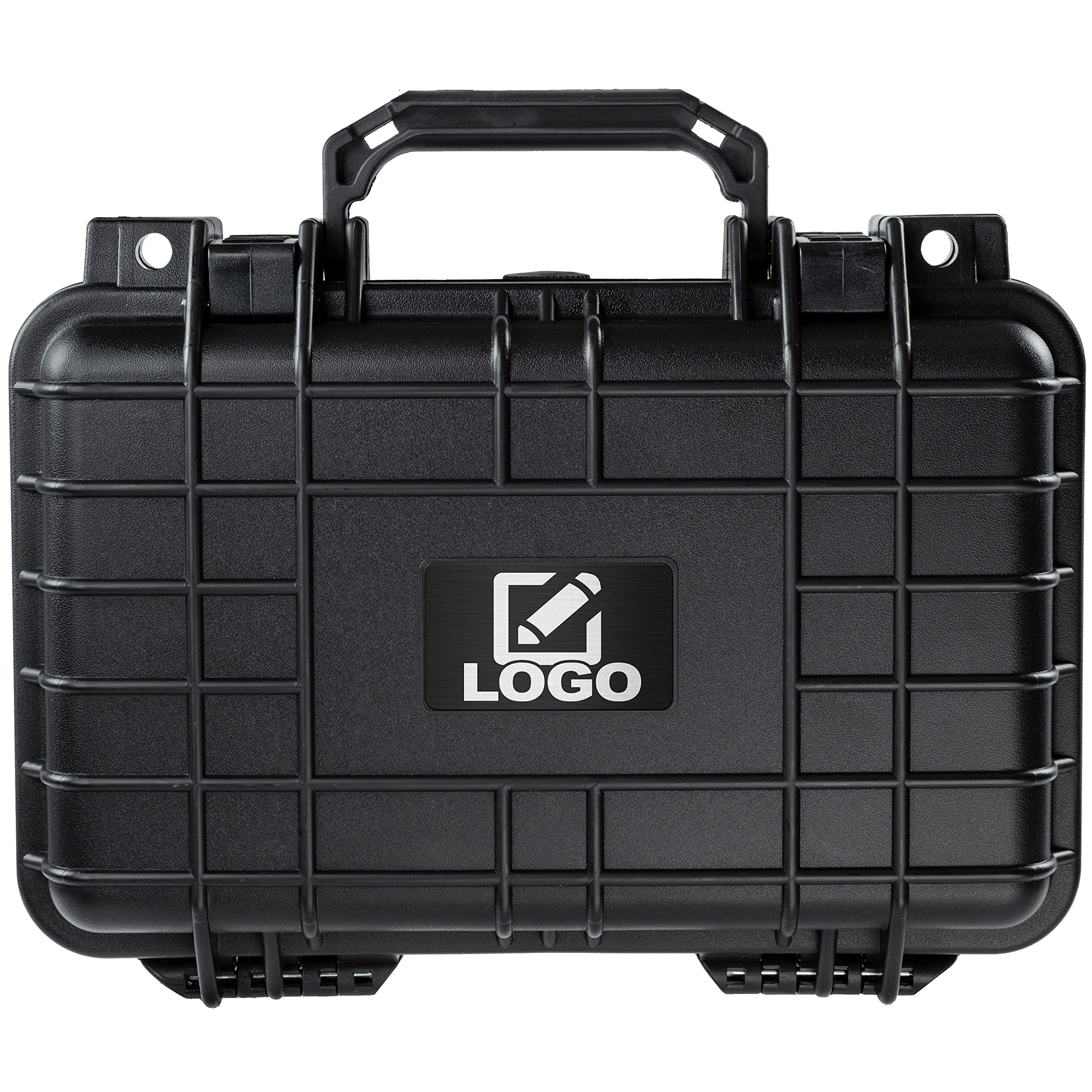 Eylar Hard Gun Case with Custom Logo Plate - Waterproof & Shockproof TSA Approved Rifle Case (11.6x8.3x3.8 Inches) with Protective Foam - Perfect for Firearm Storage, Travel & Outdoor Shooting Range Use