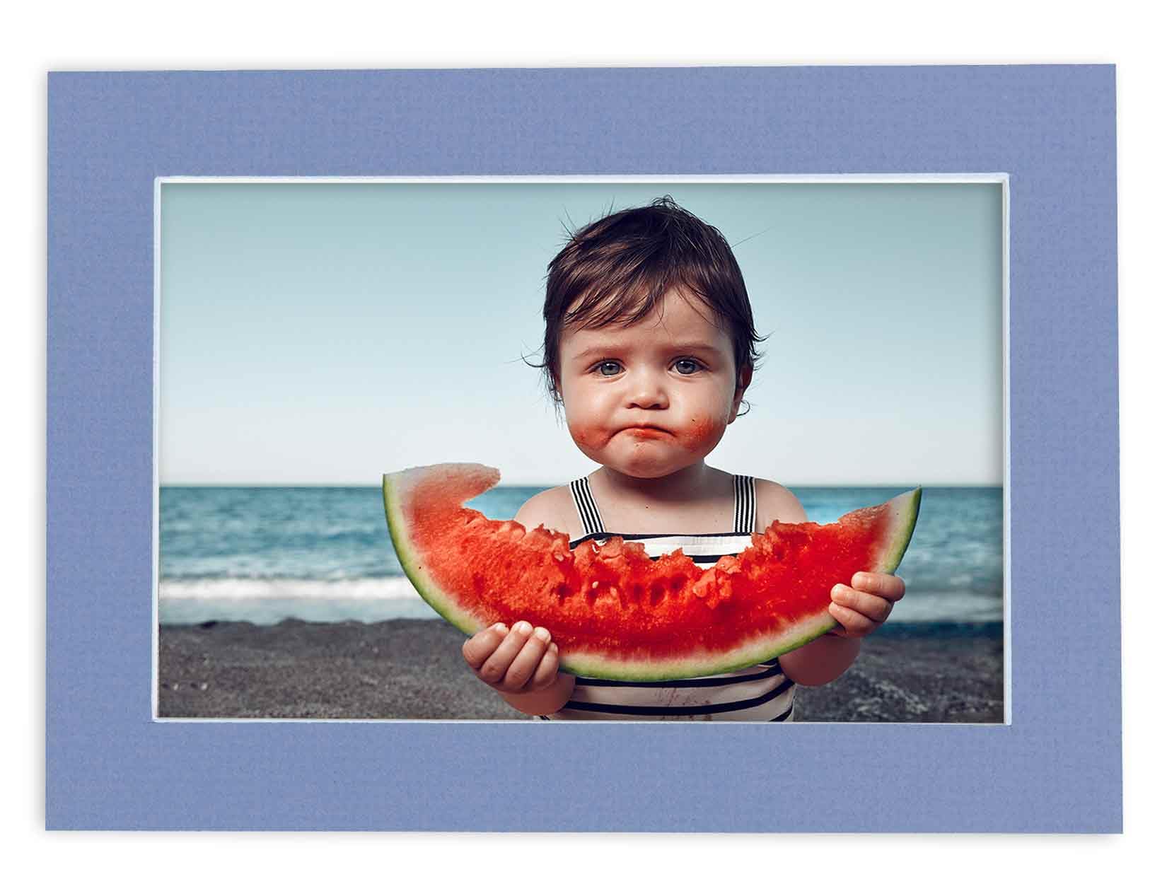 30x36 Acid-Free Brittany Blue Precut Matboard with Backing Board - Bevel Cut for 28x34 Photos - 4-Ply Thickness - Includes Crystal Clear Self-Seal Photo Mat Bag - Perfect for Picture Framing, Art Displays, and Photo Preservation