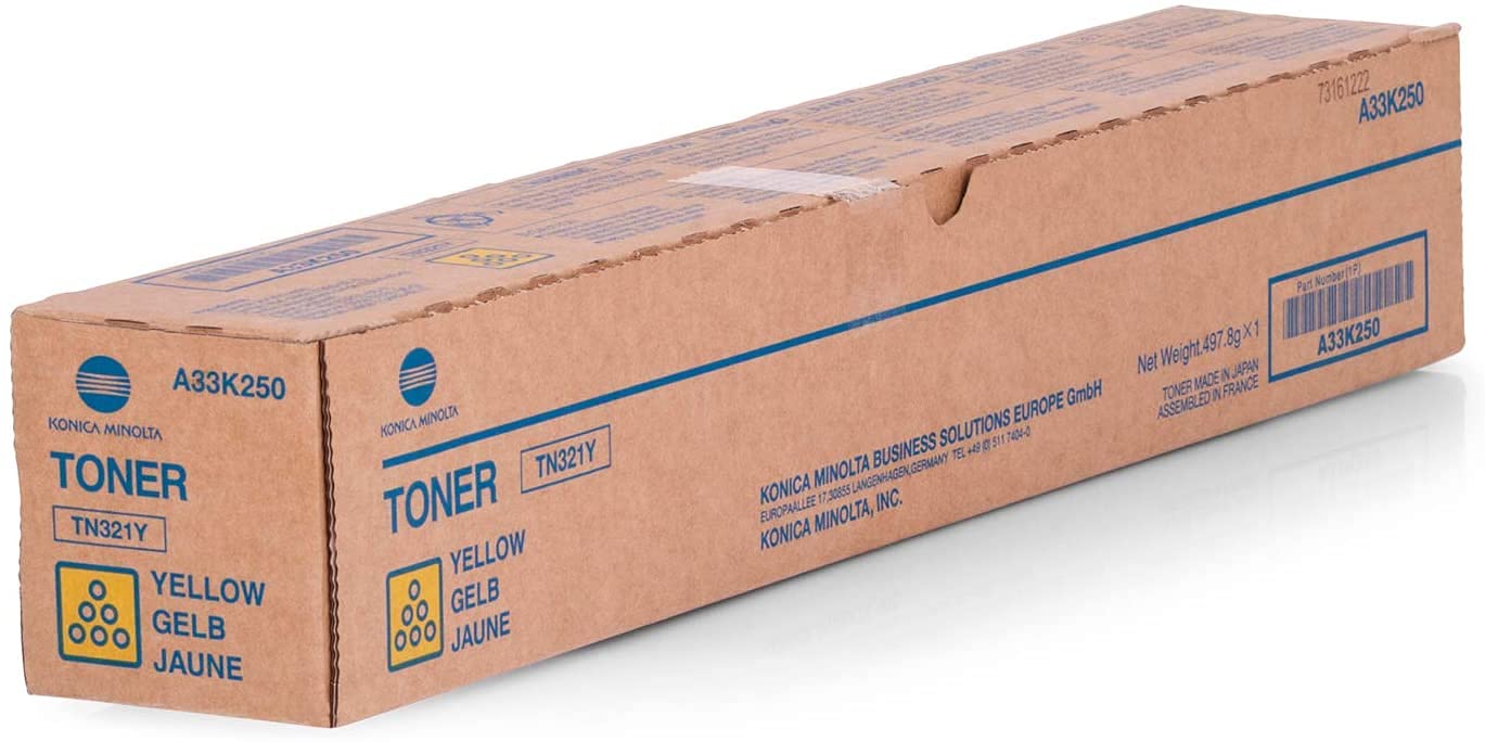 Konica-Minolta TN-321Y High-Yield Black Laser Toner Cartridge - Compatible with Bizhub C224e C284e C364e Printers - Ideal for Office & Business Printing Needs