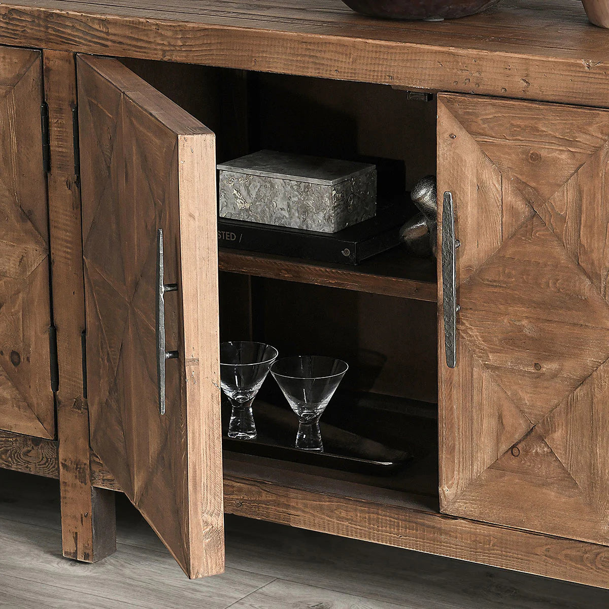 Elani 4-Drawer Sideboard - Modern Wooden Storage Cabinet for Dining Room, Living Room & Entryway | Stylish Home Organization Furniture