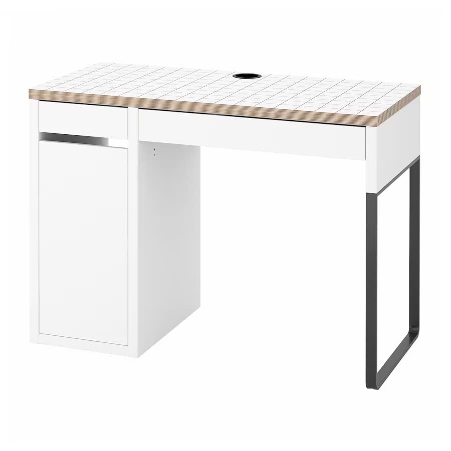41.375x19.625 Inch L-Shaped Corner Desk for Home Office - White/Anthracite Computer Workstation with Storage Shelf | Perfect for Small Spaces, Gaming Setup & Remote Work
