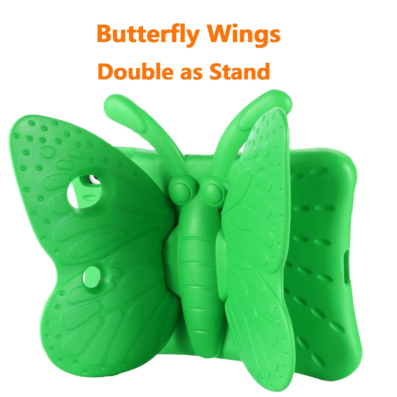 Cute Butterfly Shockproof EVA Foam iPad Case for Kids - Compatible with iPad 9th/8th/7th Gen (2021/2020/2019) 10.2