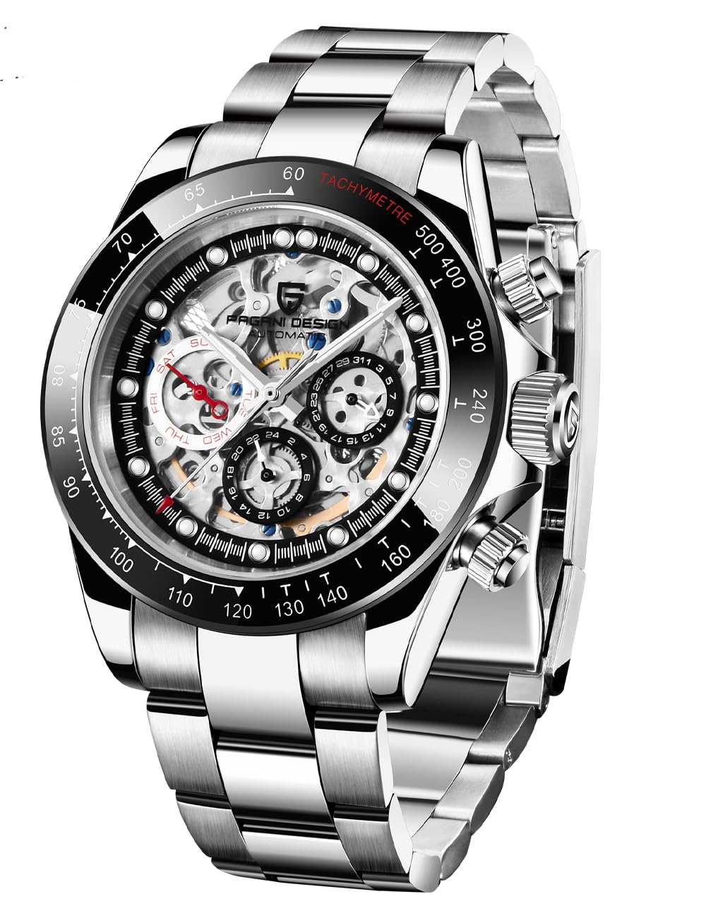 Pagani Skeleton Mechanical Watch for Men - Waterproof Luxury Timepiece for Business & Formal Wear