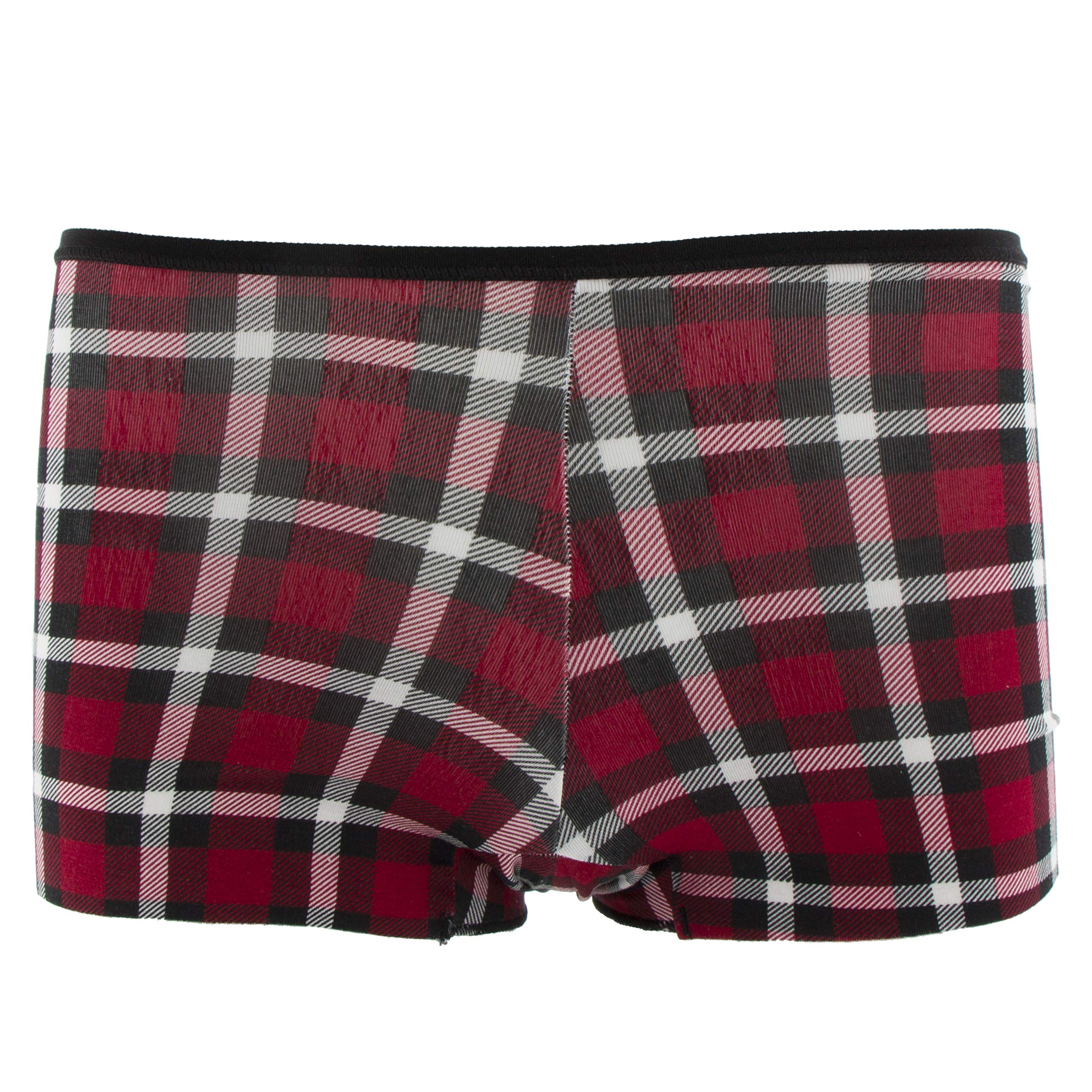 KICKEE Women's Printed Boy Short Underwear - Soft & Breathable Cotton Panties for Lounge, Sleep & Everyday Comfort