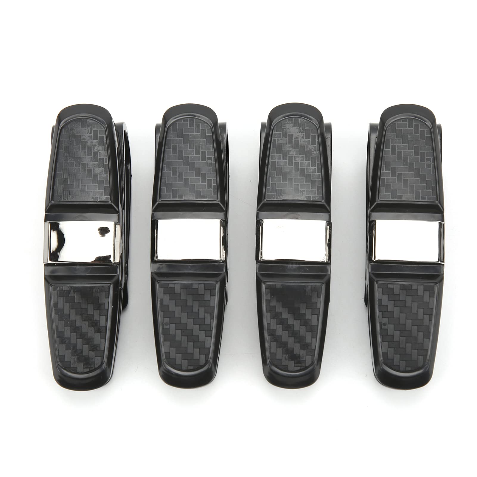 Ymiko 4-Piece Car Sunglasses Holder - 180° Rotating Clip for Eyeglasses & Cards, Titanium - Perfect for Driving & Travel