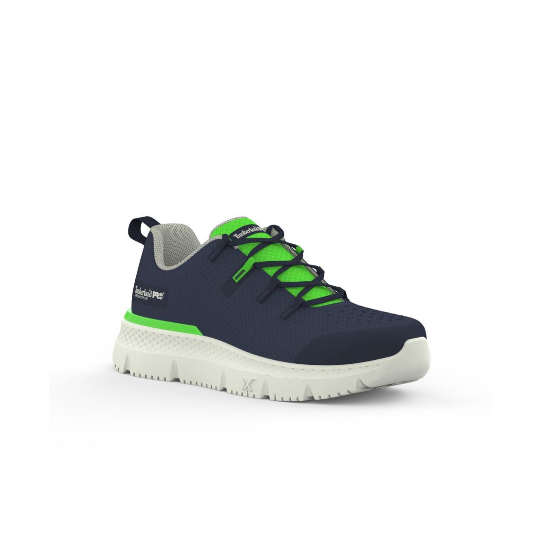 Intercept Steel Toe Oxford Work Shoes for Men - Slip Resistant & Comfortable Safety Shoes in Blue - Perfect for Construction, Warehouse & Industrial Work