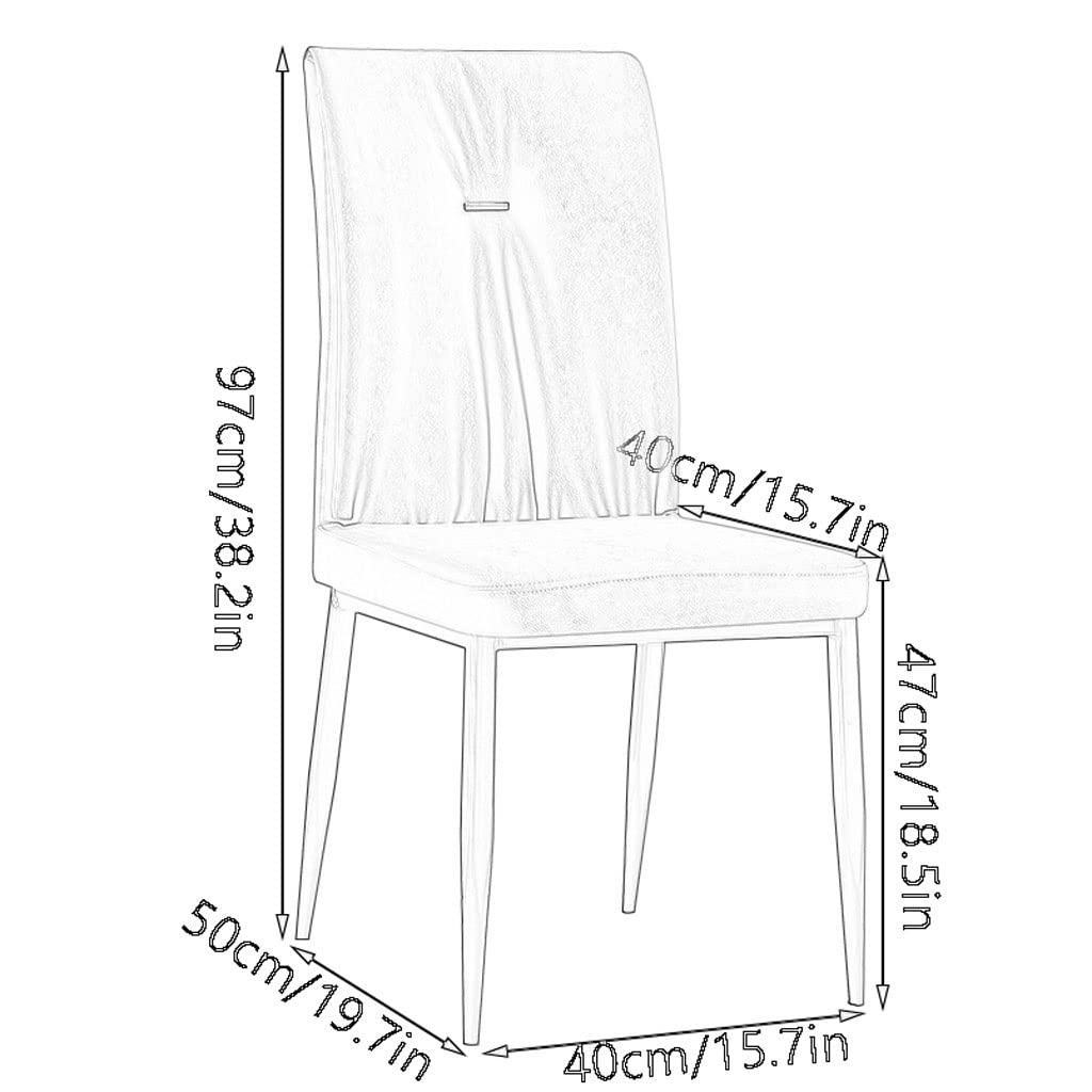 Premium Set of 4 Mid-Century Modern Leather Dining Chairs with Carbon Steel Legs - Light Gray Kitchen & Living Room Seating for Home, Restaurant & Office Use - Durable & Stylish for Everyday Dining & Entertaining