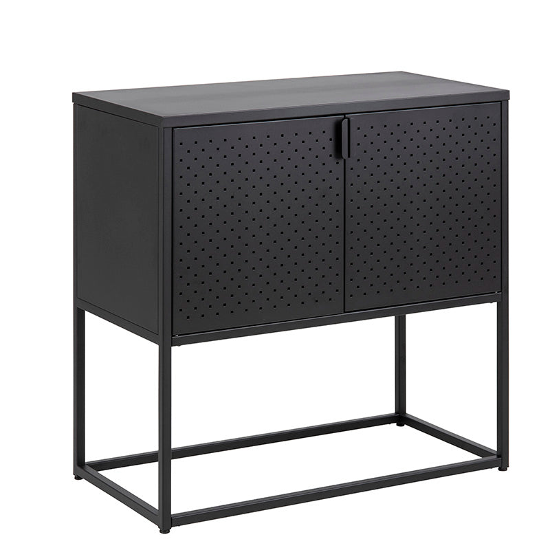 Modern Newton 2-Door Sideboard 82cm Black - Stylish Storage Cabinet for Living Room, Dining Room, or Entryway