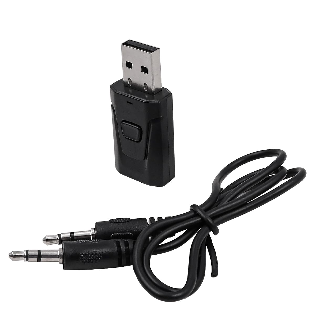 POFET Bluetooth 5.0 Audio Transmitter & Receiver with 3.5mm AUX, Hands-Free Calling - Wireless Adapter for TV, Speakers, Headphones | Perfect for Home Theater & Gaming Setup