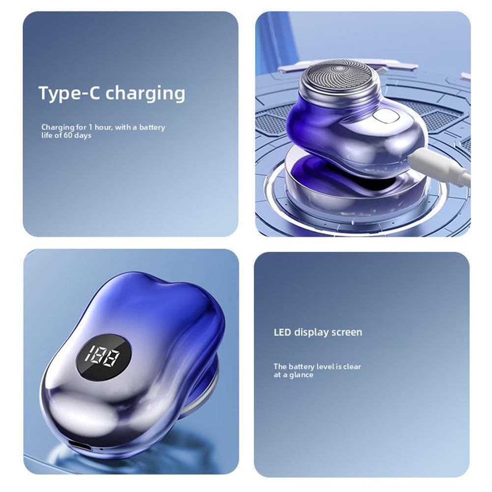 Mini Electric Shaver for Men - Portable USB Rechargeable Travel Razor with Powerful Motor | Perfect for Home, Office & On-the-Go Grooming | Compact Men's Shaving Kit for Business Trips & Daily Use