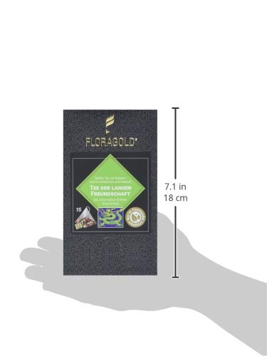 Premium FLORAGOLD Pyramid Tea Bags - Long Friendship Green Tea, 45g | Organic Loose Leaf Tea for Relaxation, Gift Giving & Daily Wellness