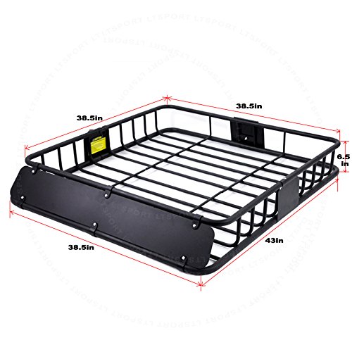 Heavy Duty Roof Rack Cargo Carrier Basket - Universal Car Top Luggage Storage Holder for SUVs, Trucks & Vans - Perfect for Camping, Road Trips & Outdoor Adventures