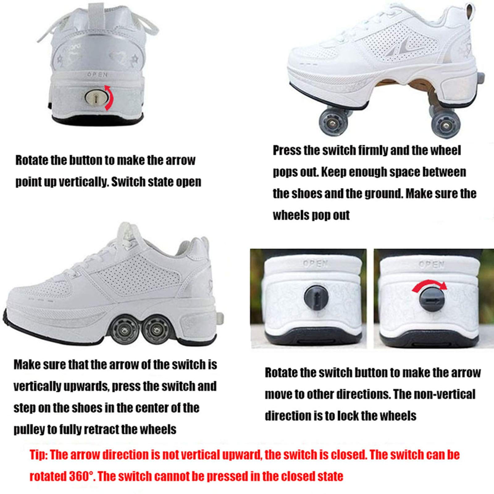 Women's Roller Skates for Adults - Outdoor Quad Roller Shoes with Wheels for Women - Perfect for Fitness, Recreation & Roller Rink Fun
