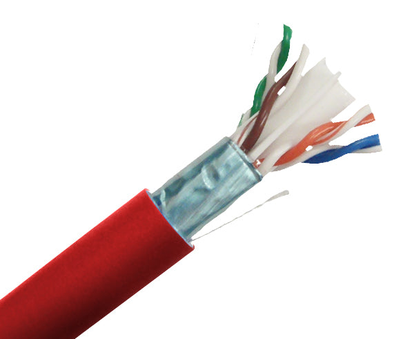 CAT6 Plenum Bulk Ethernet Cable 1000FT - Shielded CMP, Solid Copper 23 AWG for High-Speed Networking in Offices, Data Centers & Smart Homes