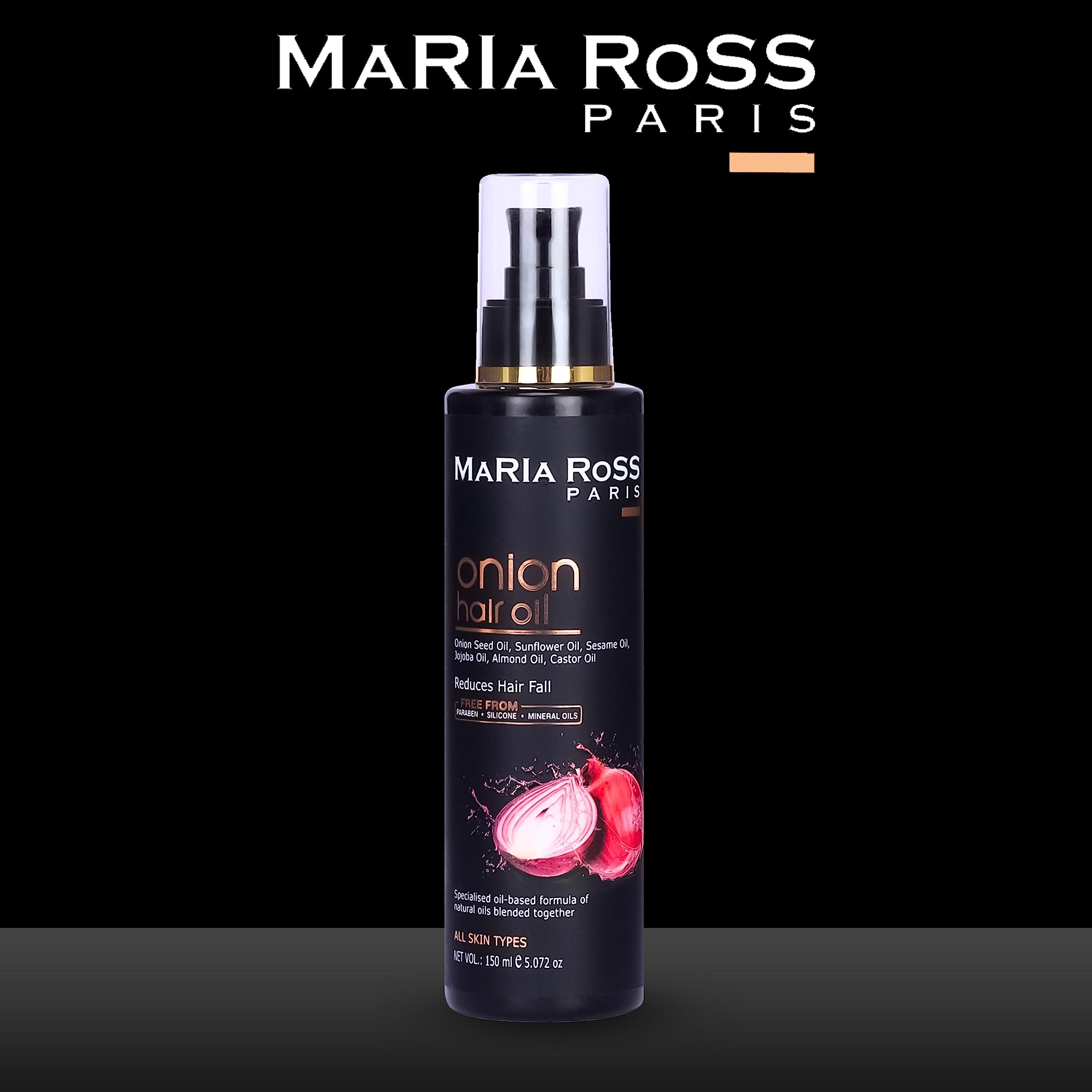Maria Ross Onion Oil Combo for Hair Growth & Hair Fall Control - Infused with Almond & Coconut Oil - Promotes Thicker, Stronger Hair for Men & Women - Perfect for Daily Hair Care & Scalp Treatment