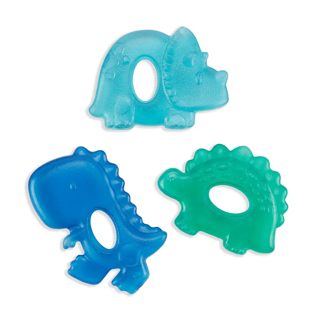 Cutie Coolers™ Dino-Shaped Water Filled Teething Toys for Babies - 3 Pack Soothing Teethers for Infants & Toddlers - Perfect for Teething Relief, Daycare, and On-the-Go Comfort