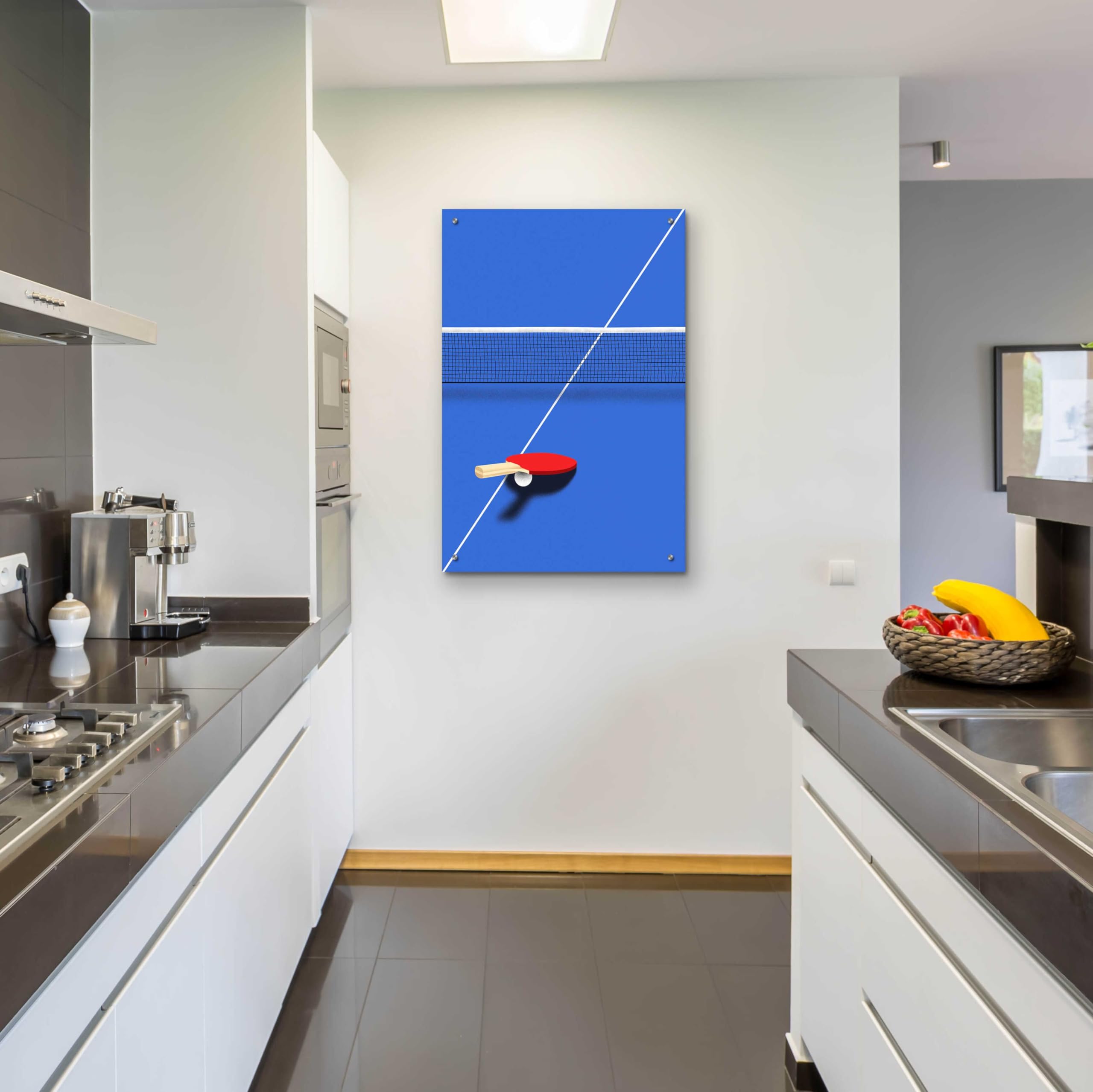 Epic Art 'Pingpong' by Robert Farkas - 24x36 Inch Acrylic Glass Modern Wall Decor - Perfect for Living Room, Bedroom & Office Decor
