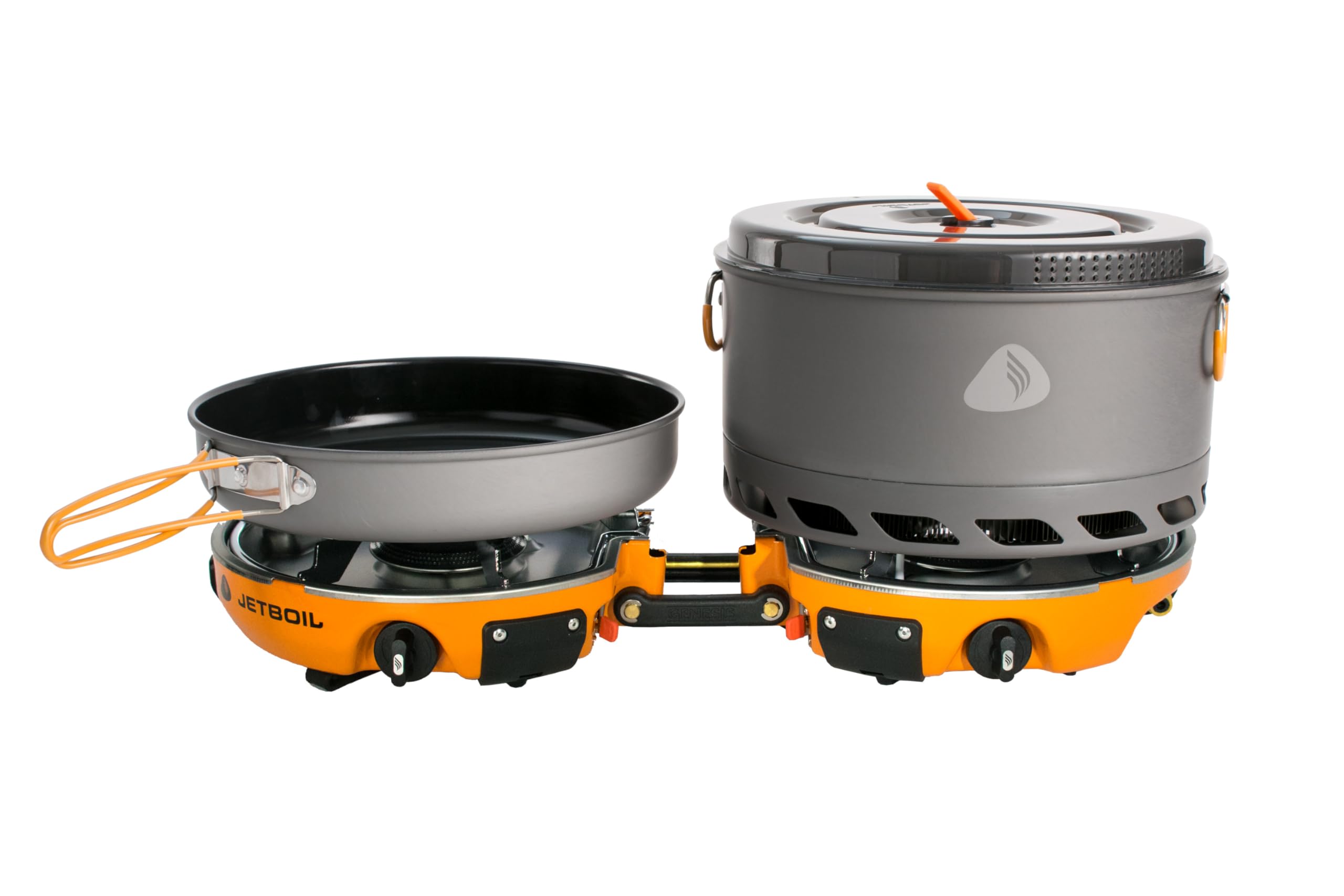 Jetboil Genesis Basecamp Backpacking & Camping Stove Cooking System with Cookware - Portable Outdoor Stove for Backpacking, Hiking & Camping Trips