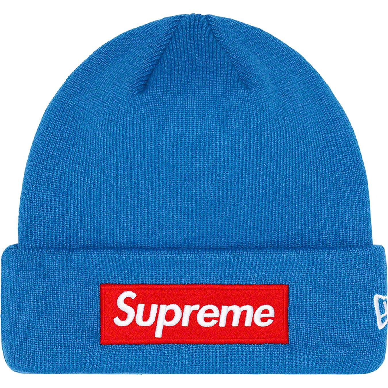 Supreme x New Era Box Logo Beanie - Navy Blue Winter Hat for Men & Women - Perfect for Cold Weather, Streetwear Fashion & Urban Lifestyle