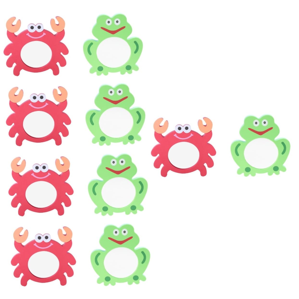 FAVOMOTO 10-Piece EVA Cartoon Crab Bath Toys Set - Non-Slip Bathtub & Shower Toys for Toddlers 1-3 Years Old (Red) - Fun Bath Time Learning Toys for Kids, Perfect for Sensory Play & Water Play Activities
