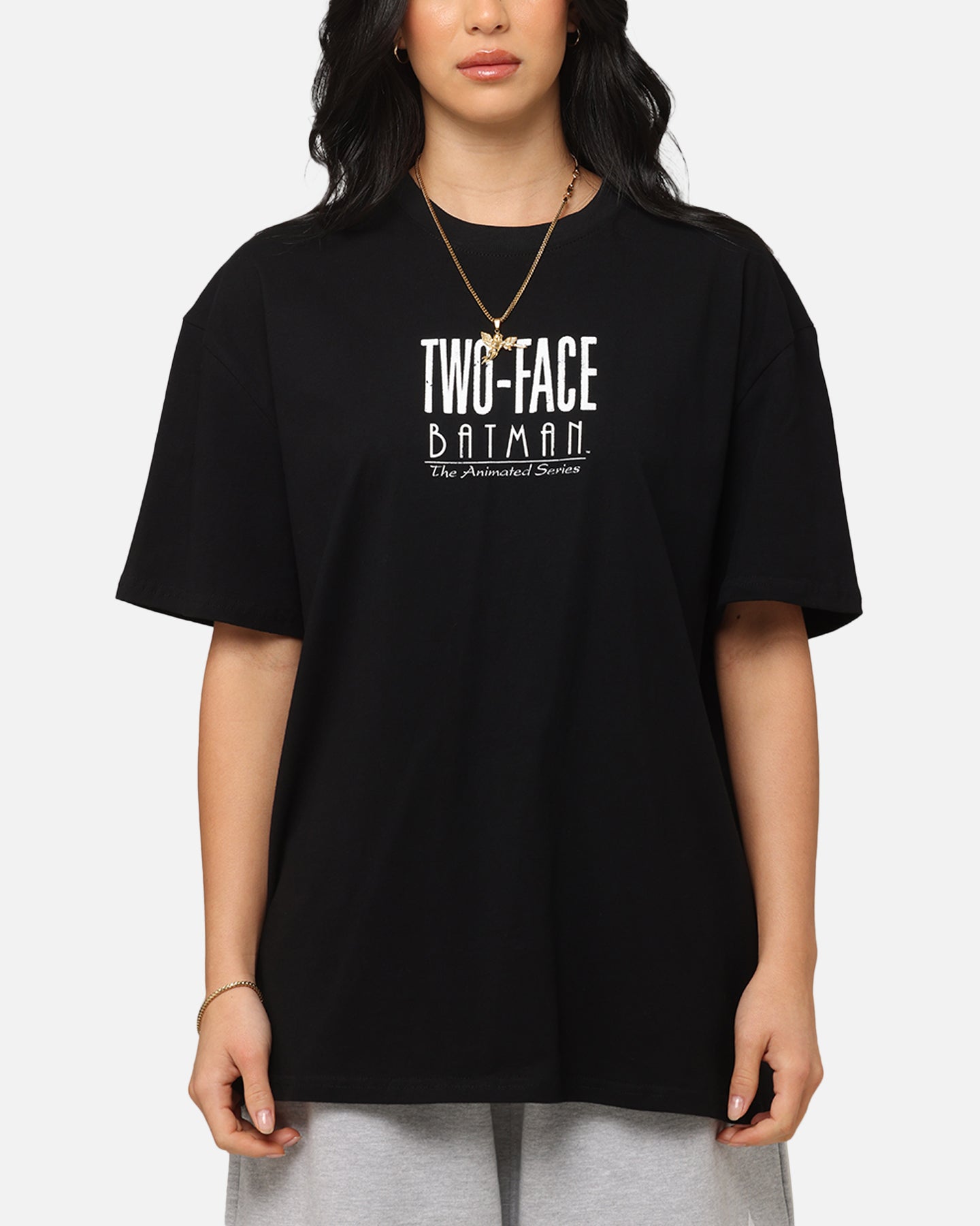 American Thrift X DC Comics Batman Two-Face Graphic T-Shirt - Black Cotton Tee for Men - Perfect for Cosplay, Comic Con & Superhero Fans
