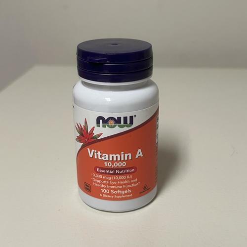 NOW Supplements Vitamin A 10,000 IU Softgels - Supports Eye Health & Vision, Immune System Boost - 100 Count for Adults & Kids - Perfect for Night Vision, Dry Eyes & Skin Care