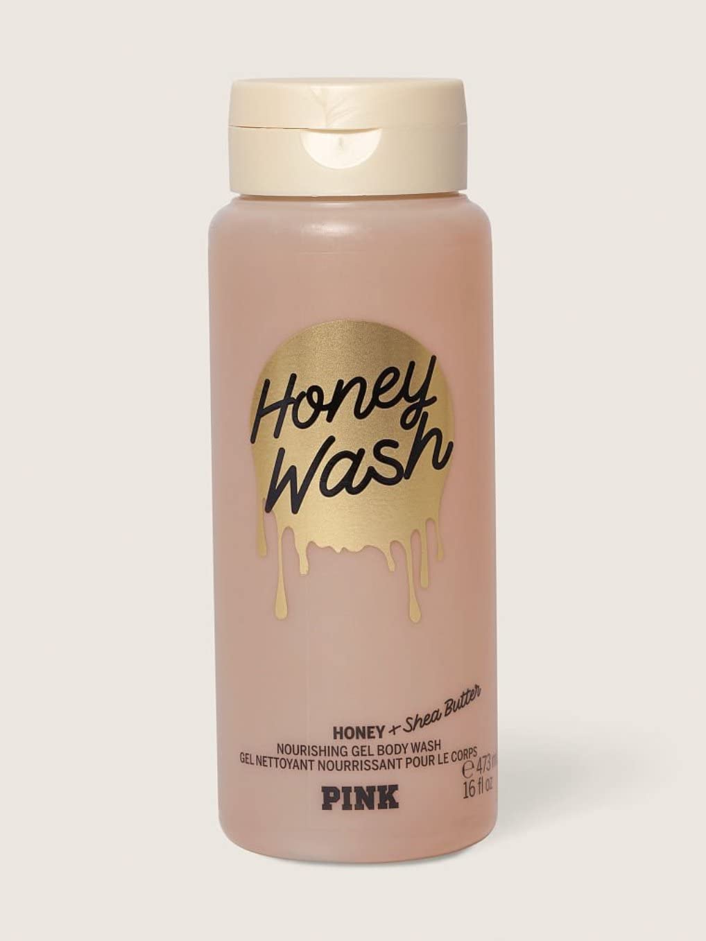Victoria Secret Pink HONEY WASH Nourishing Gel Body Wash with Pure Honey & Shea Butter - 16oz Moisturizing Shower Gel for Soft Skin - Perfect for Daily Hydration & Relaxing Bath Time