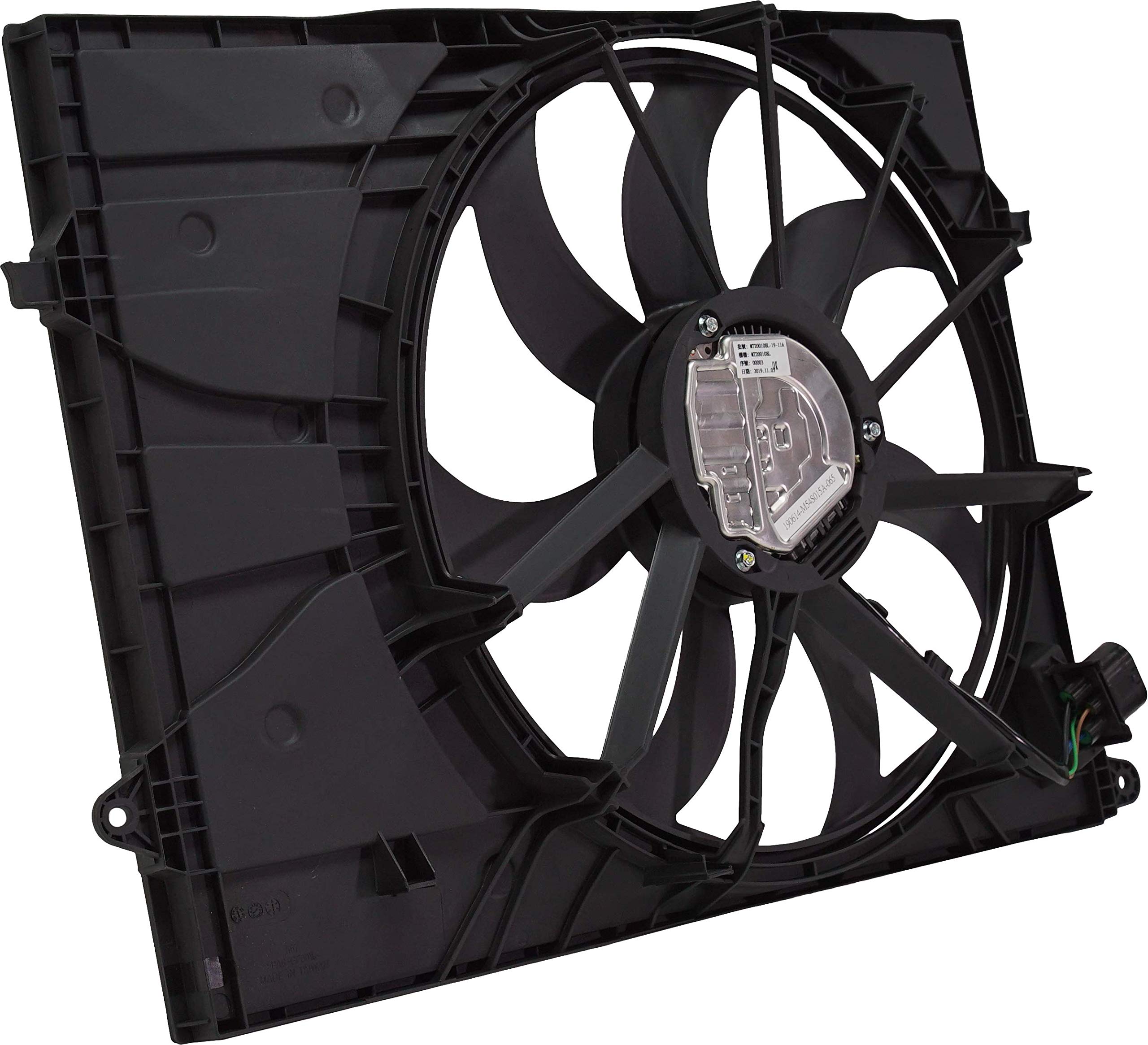 Evan Fischer Radiator Cooling Fan Assembly - Compatible with 2019-2020 Hyundai Santa Fe | Replacement Cooling Fan for Engine Overheating Prevention | Perfect for Summer Driving & Heavy Traffic Conditions