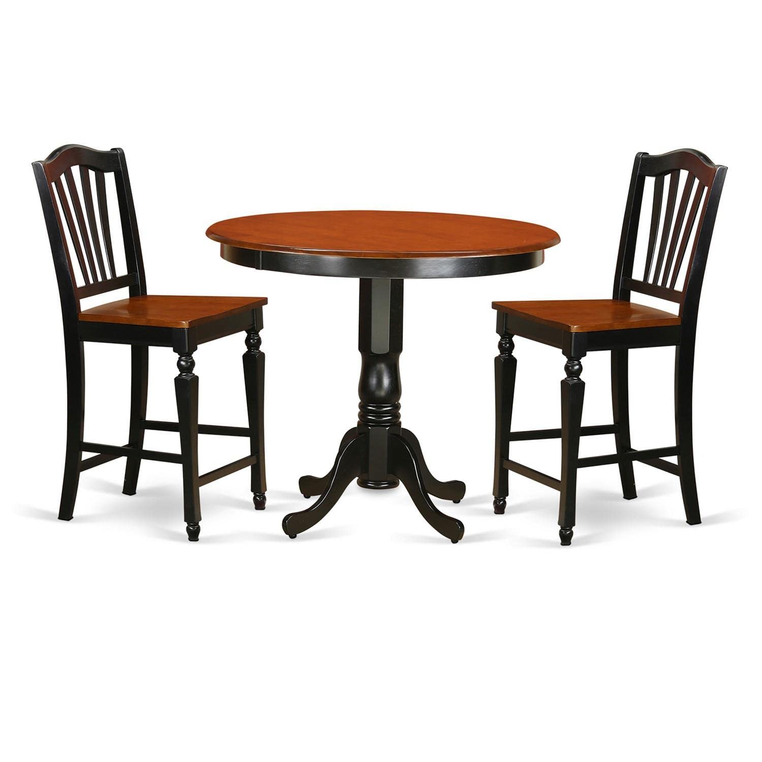 East West Furniture 3-Piece Counter Height Dining Set - 42
