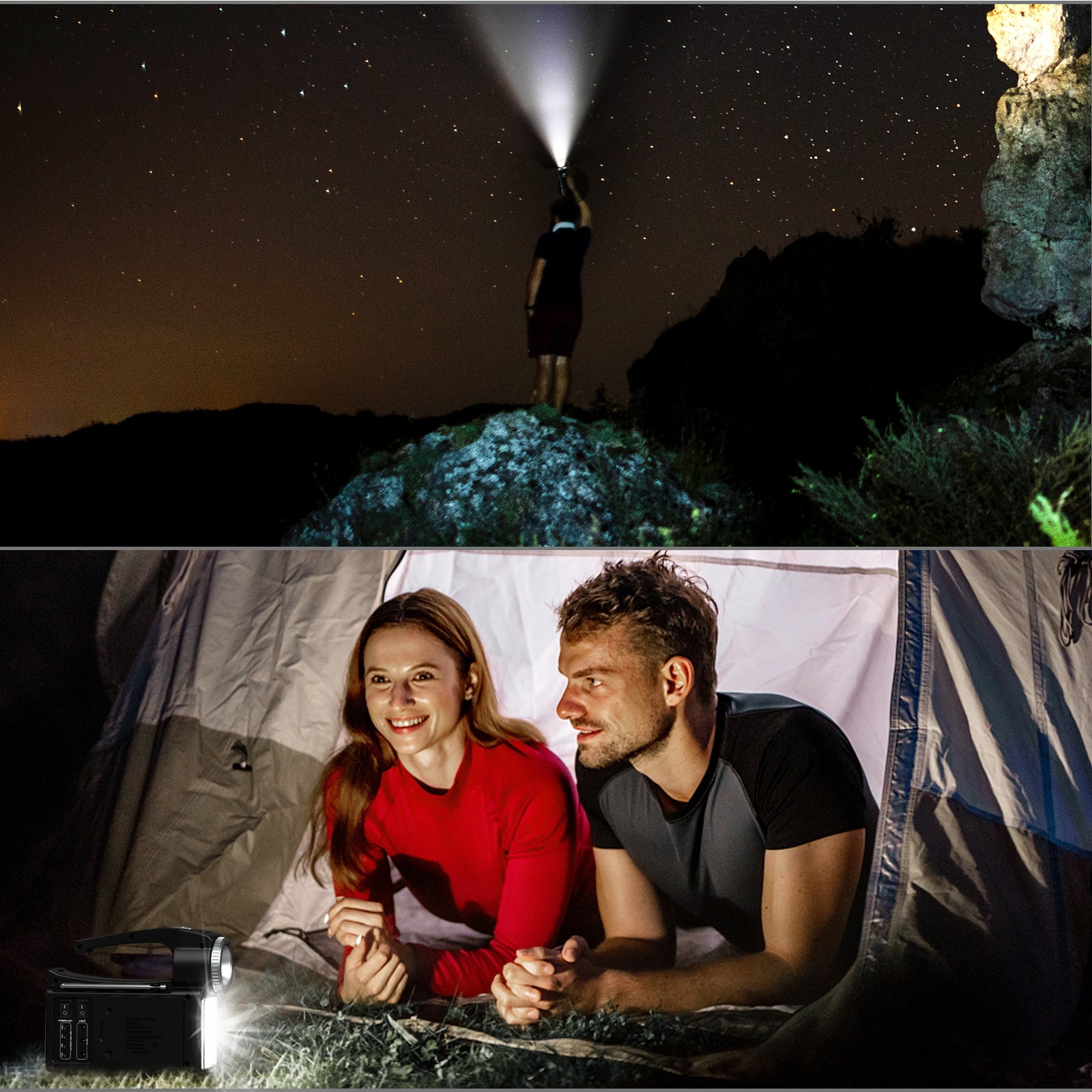 Raddy RF L3 Portable Solar Generator with Solar Panel - 300W Power Station, Flashlight & Music Player for Camping, Emergency Backup & Outdoor Adventures