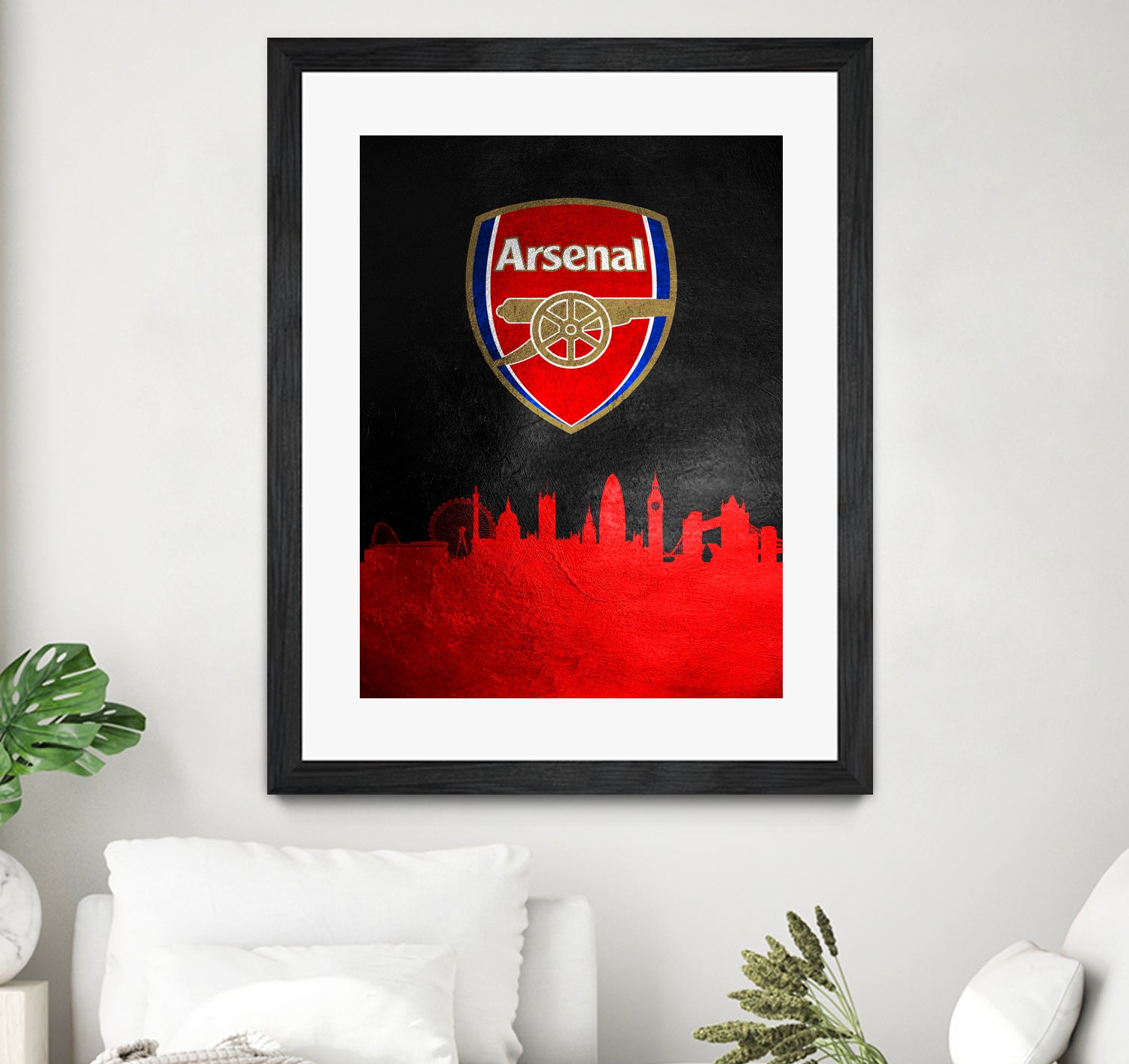 Arsenal FC Skyline Poster - Premium Soccer Wall Art for Fans, Home & Office Decor - Perfect for Bedroom, Game Room & Gifts