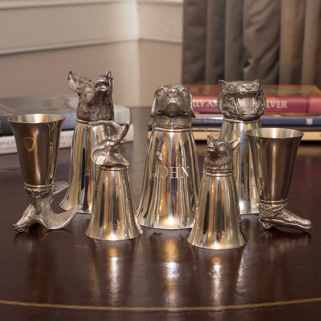 8oz Pewter Elephant Stirrup Cup - Elegant Drinking Cup for Whiskey, Brandy & Cocktails - Perfect for Equestrian Gifts & Home Bar Decor