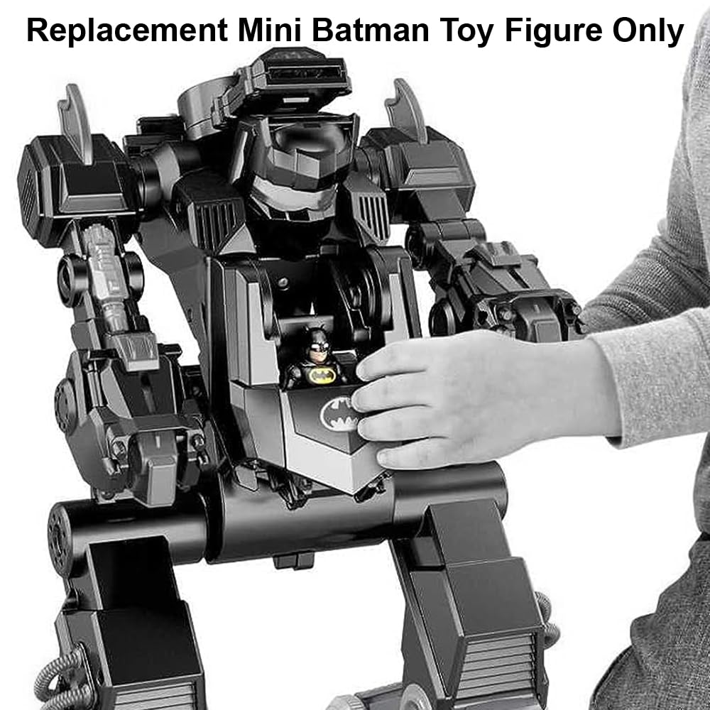 Fisher-Price Imaginext DC Super Friends RC Transforming Batbot Replacement Part - BFT56 Mini Batman Toy Figure | Compatible with Batbot Playset, Action Figure Collection & Superhero Role Play