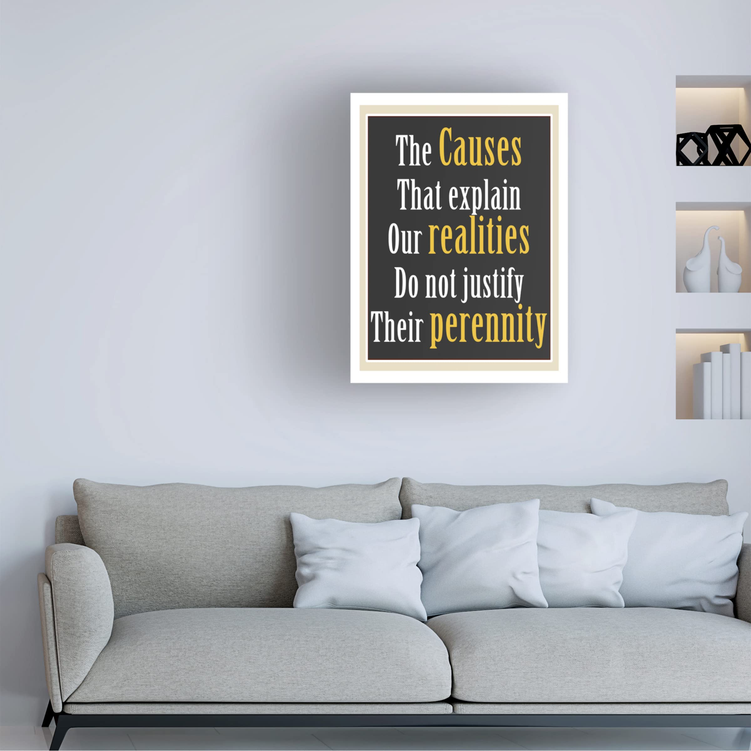 Trademark Fine Art 'Realities Word Art' Canvas Wall Decor by Richard Homawoo - Modern Abstract Painting for Living Room, Bedroom & Office