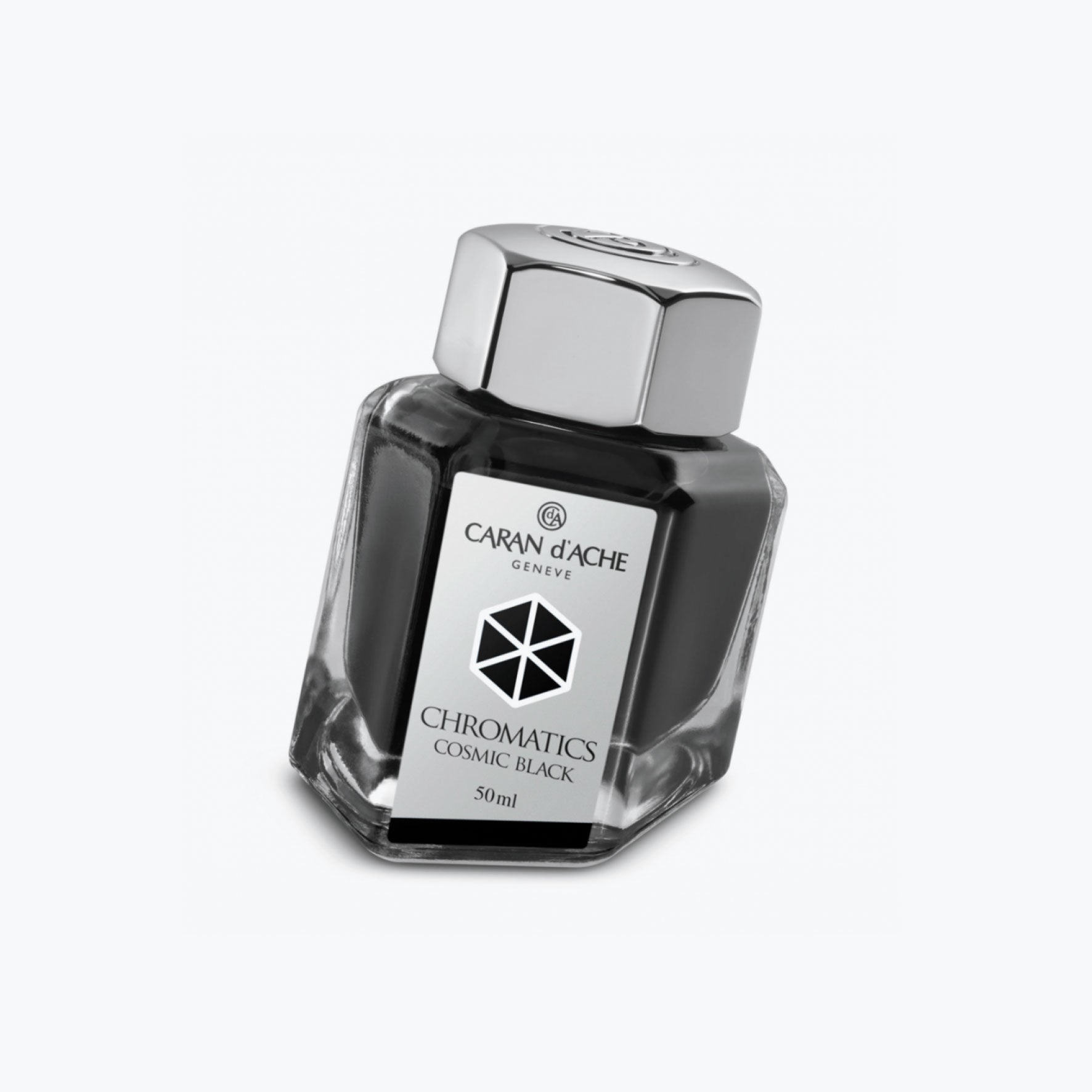 Caran d'Ache Chromatics Cosmic Black Fountain Pen Ink 50ml - Premium Writing Ink for Calligraphy, Journaling & Artistic Drawing