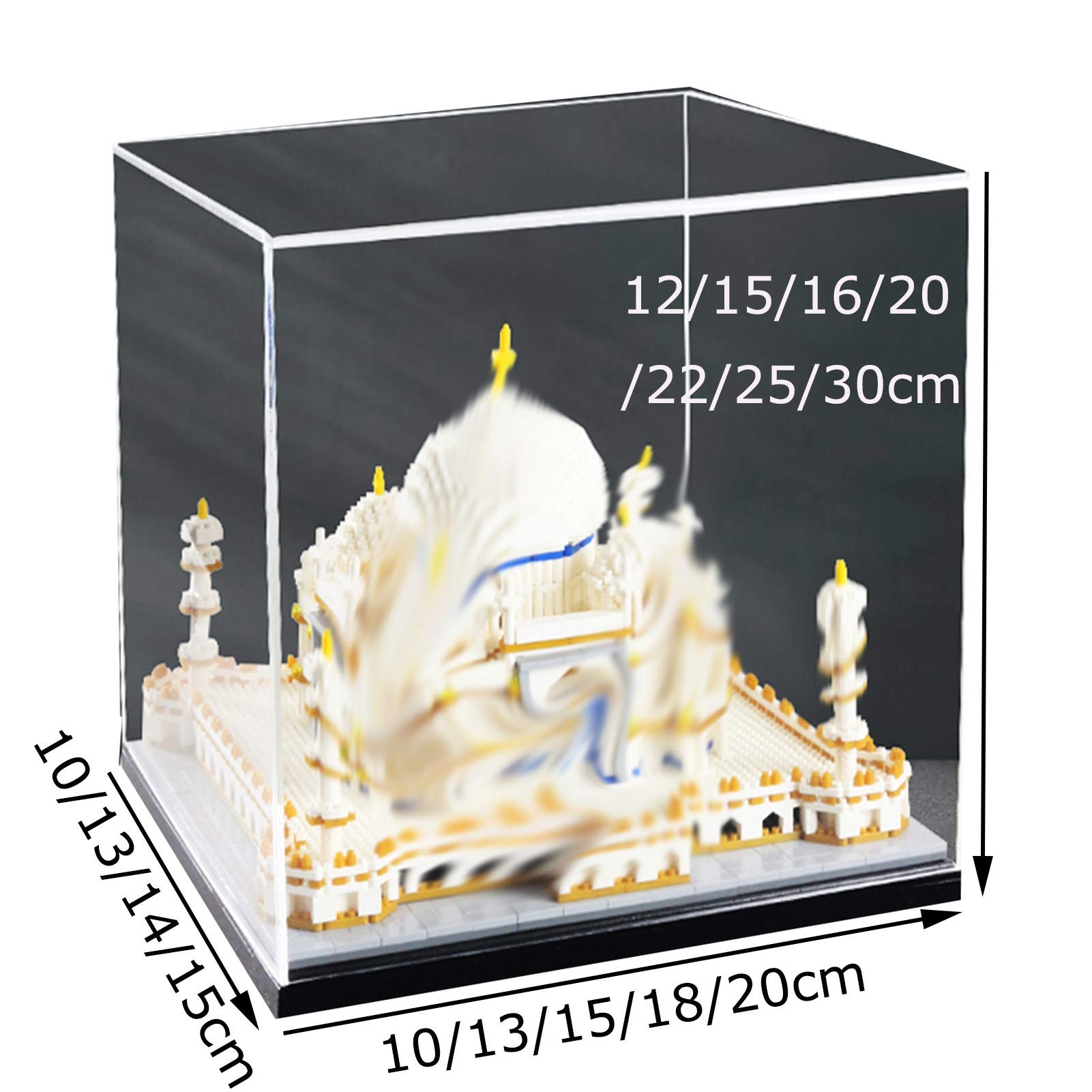 YANJINGYJ Clear Acrylic Display Case 18x14x20cm - Premium Collectible Showcase for Action Figures, Lego Toys & Memorabilia - Perfect for Home Decor, Store Displays & Gift Packaging