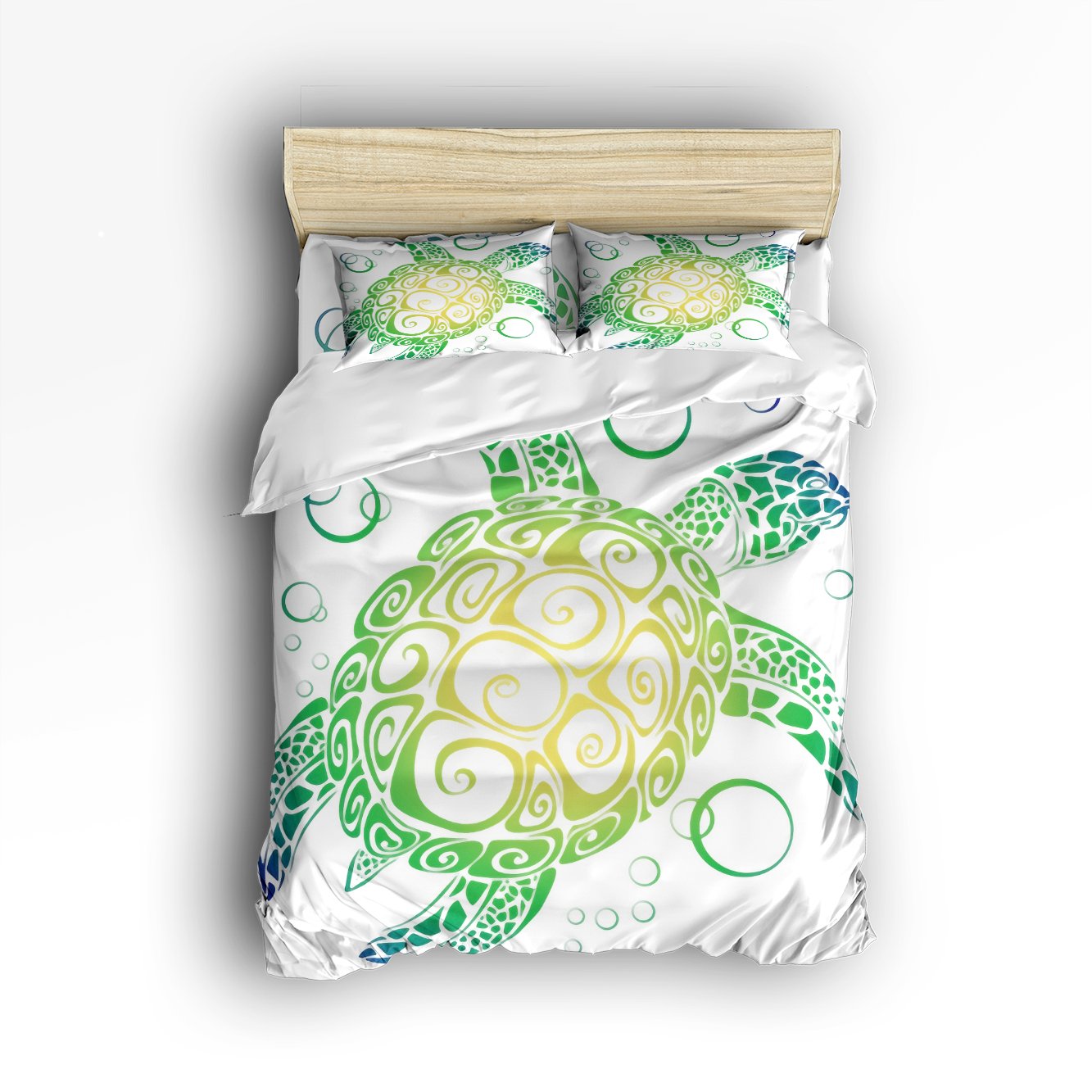 Vandarllin Full Size Bedding Set - Sea Turtle Duvet Cover & Pillowcases (3-Piece, 50% Cotton 50% Polyester) for Kids, Teens & Adults | Perfect for Coastal Themed Bedrooms & Beach House Decor