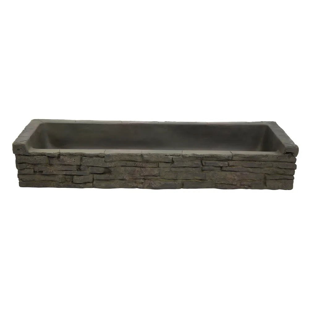 Premium Front Spill Straight Stacked Slate Wall Topper - Durable Stone Veneer for Indoor/Outdoor Home Decor, Fireplace Surrounds, and Accent Walls