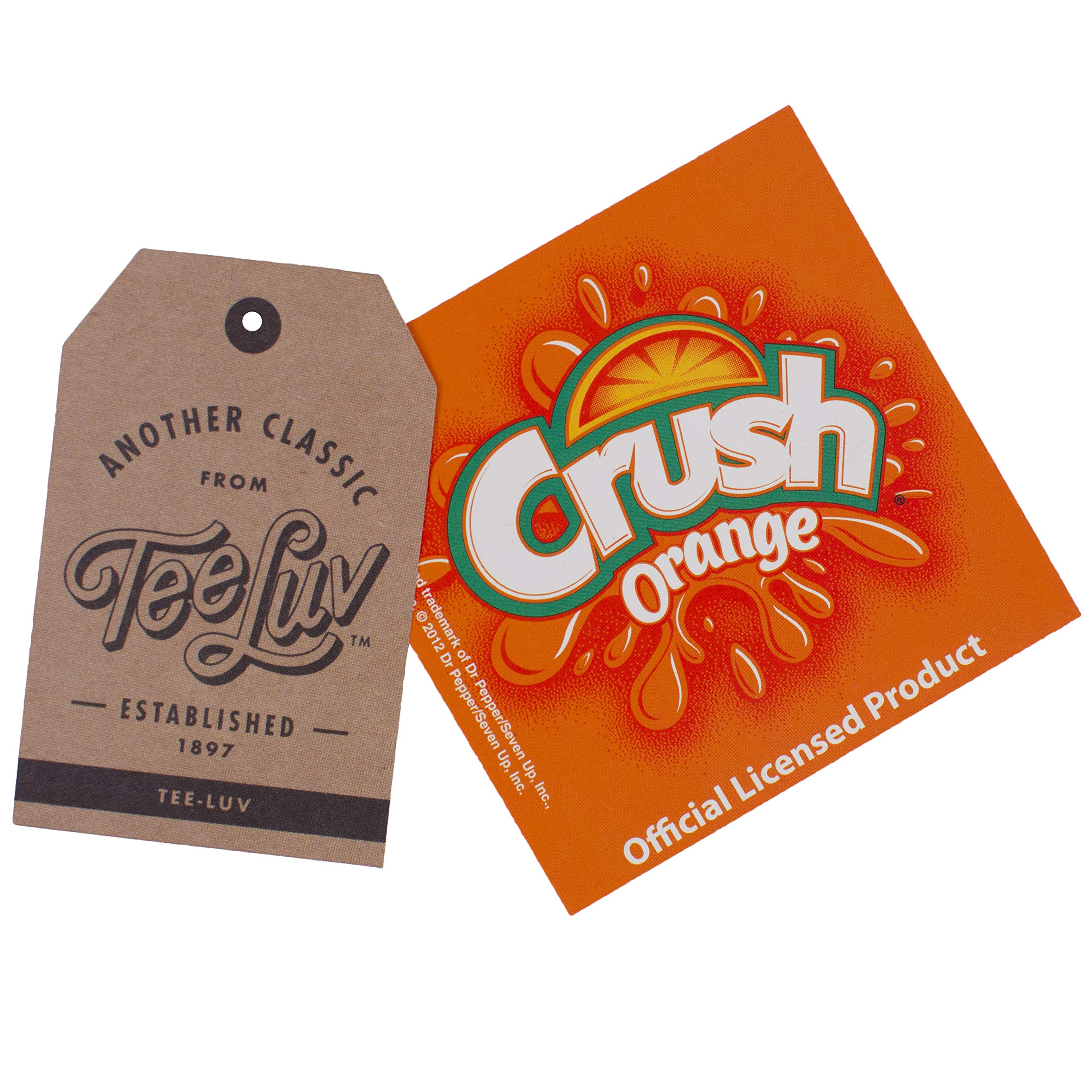 Tee Luv Men's Feel Fresh Orange Crush Soda Graphic T-Shirt - Soft Cotton Casual Shirt for Summer, Streetwear & Retro Style Outfits