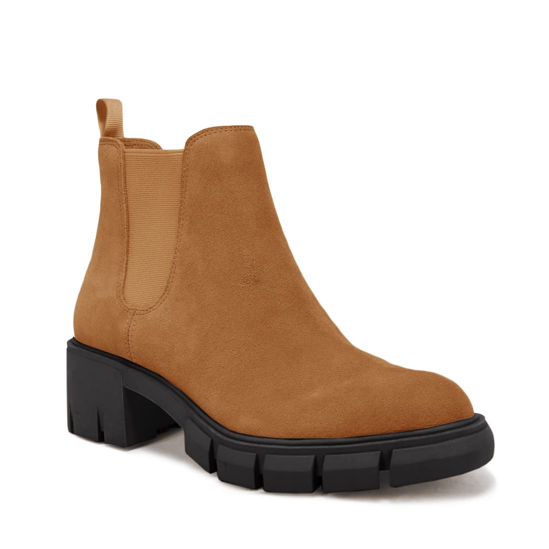 GitHubafuil Women's Chelsea Boots - Fashion Platform Chunky Block Heel Slip-On Combat Ankle Booties for Women | Perfect for Casual Outfits, Work & Winter Fashion