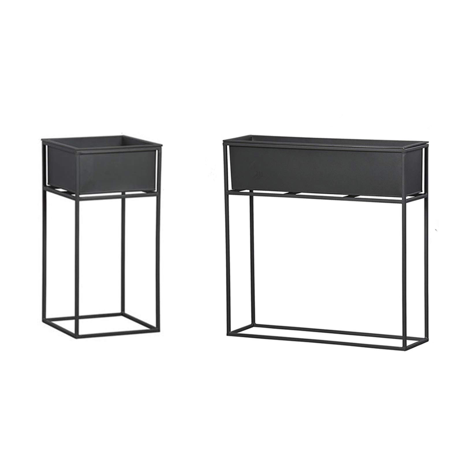 2 Pack Heavy Duty Metal Flower Pot Stand Holder - Indoor Outdoor Plant Stand for Large Pots, Garden, Patio, Balcony & Home Decor | Perfect for Living Room, Porch, Terrace & Backyard